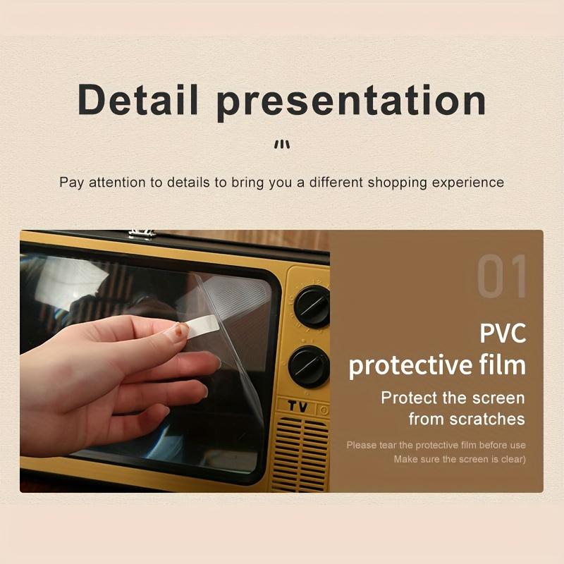 Retro TV Mobile Phone Screen Amplifier - Desktop Bracket for Students, Lazy Viewing, and Magnification