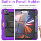 FANSONG Case for iPro 12.9 inch 2022 2021 2020 2018, Cover for iPad Pro 6th 5th 4th 3rd Gen Shockproof with Screen Protector Pencil Holder 360° Stand Handle Shoulder Strap Heavy for iPad Pro 12.9 inch