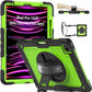 FANSONG Case for iPro 12.9 inch 2022 2021 2020 2018, Cover for iPad Pro 6th 5th 4th 3rd Gen Shockproof with Screen Protector Pencil Holder 360° Stand Handle Shoulder Strap Heavy for iPad Pro 12.9 inch