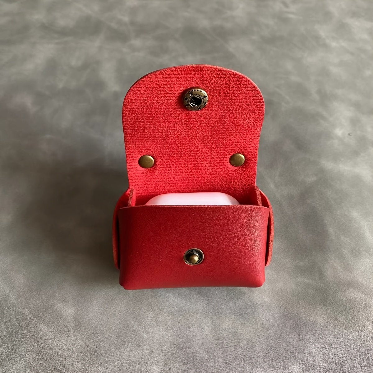 PU Faux Leather Storage Bag for Airpods - Protective Case for Earphones - Stylish and Durable