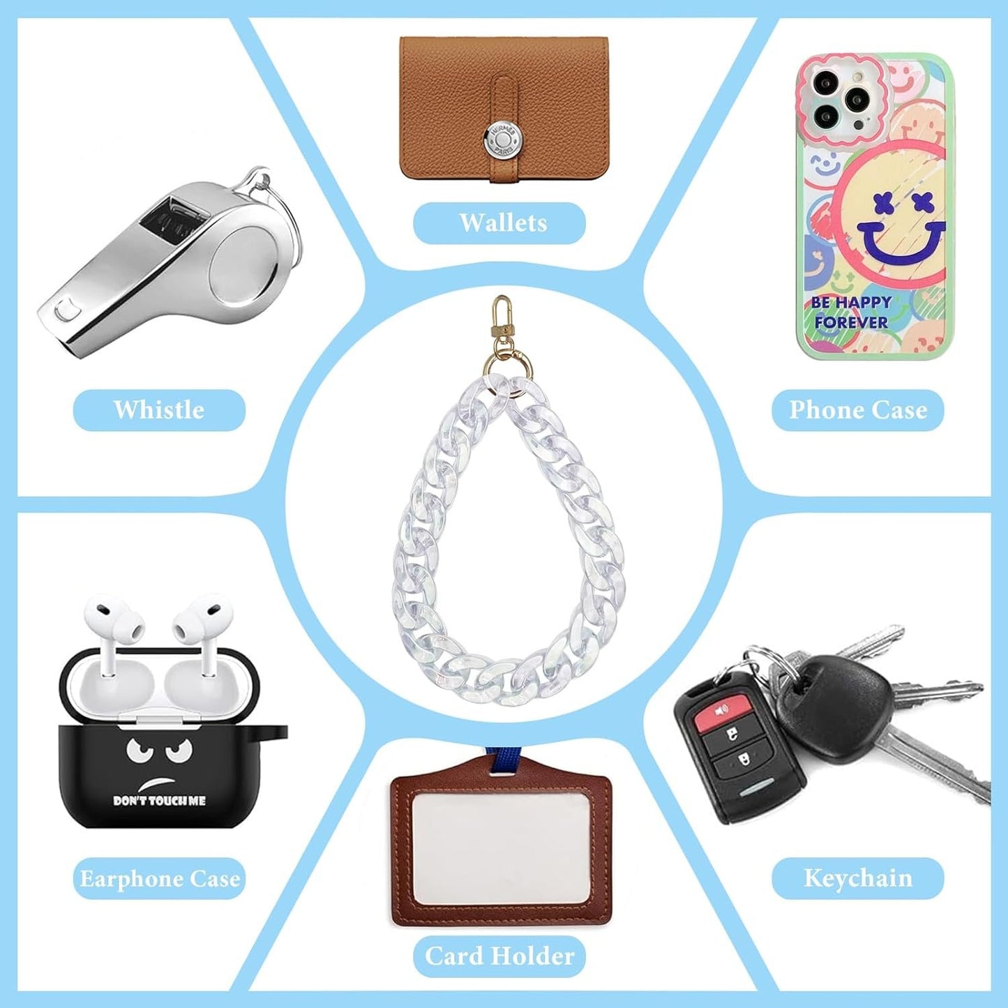Diamond Wrist Strap Phone Lanyard Rhinestone Bling Glitter Lanyard With Phone Tether Tab Phone Wristlet Strap