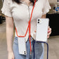 Crossbody Necklace Cord Lanyard Transparent Hard Case For iPhone 14 13 12  11 Pro Max Plus Clear Soft transparent Back Cover