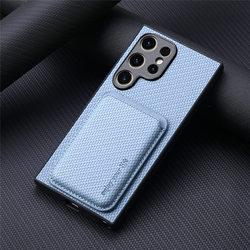 2-in-1 Card Holder With Card Leather Pattern Phone Case For Samsung S22 S23 S24 S24Plus S24Ultra