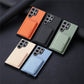 2-in-1 Card Holder With Card Leather Pattern Phone Case For Samsung S22 S23 S24 S24Plus S24Ultra