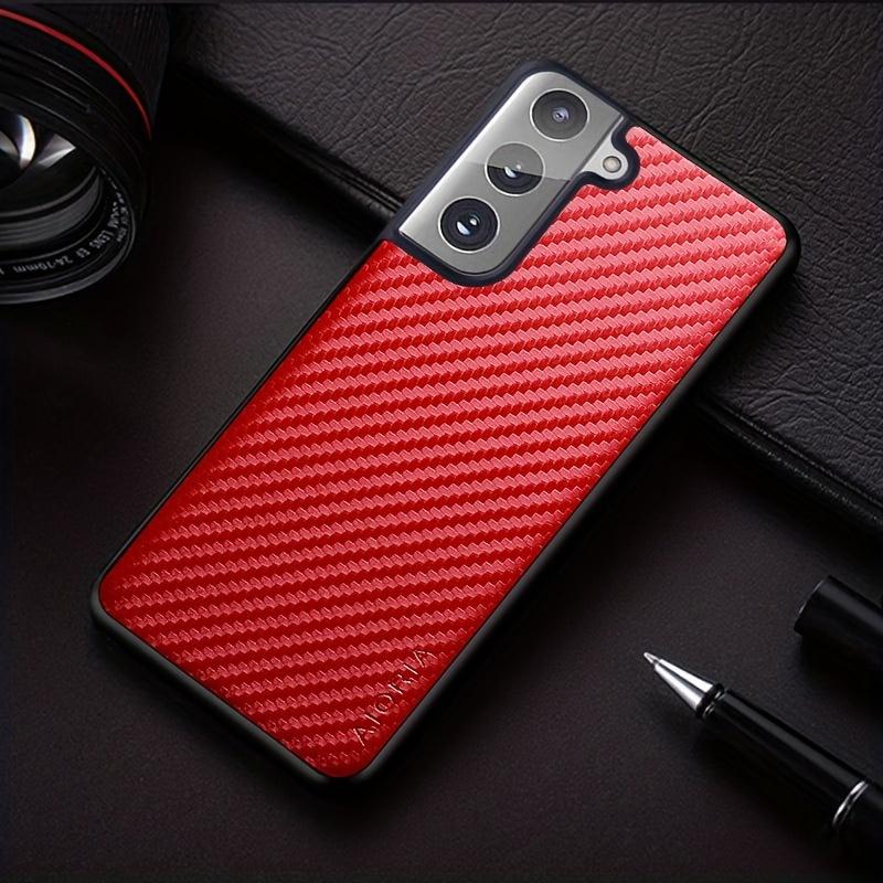 Carbon Fibre Shockproof Slim Case For Samsung Galaxy S23 S22 S21 FE Plus Ultra Non-Slip Full Body Protective Phone Case