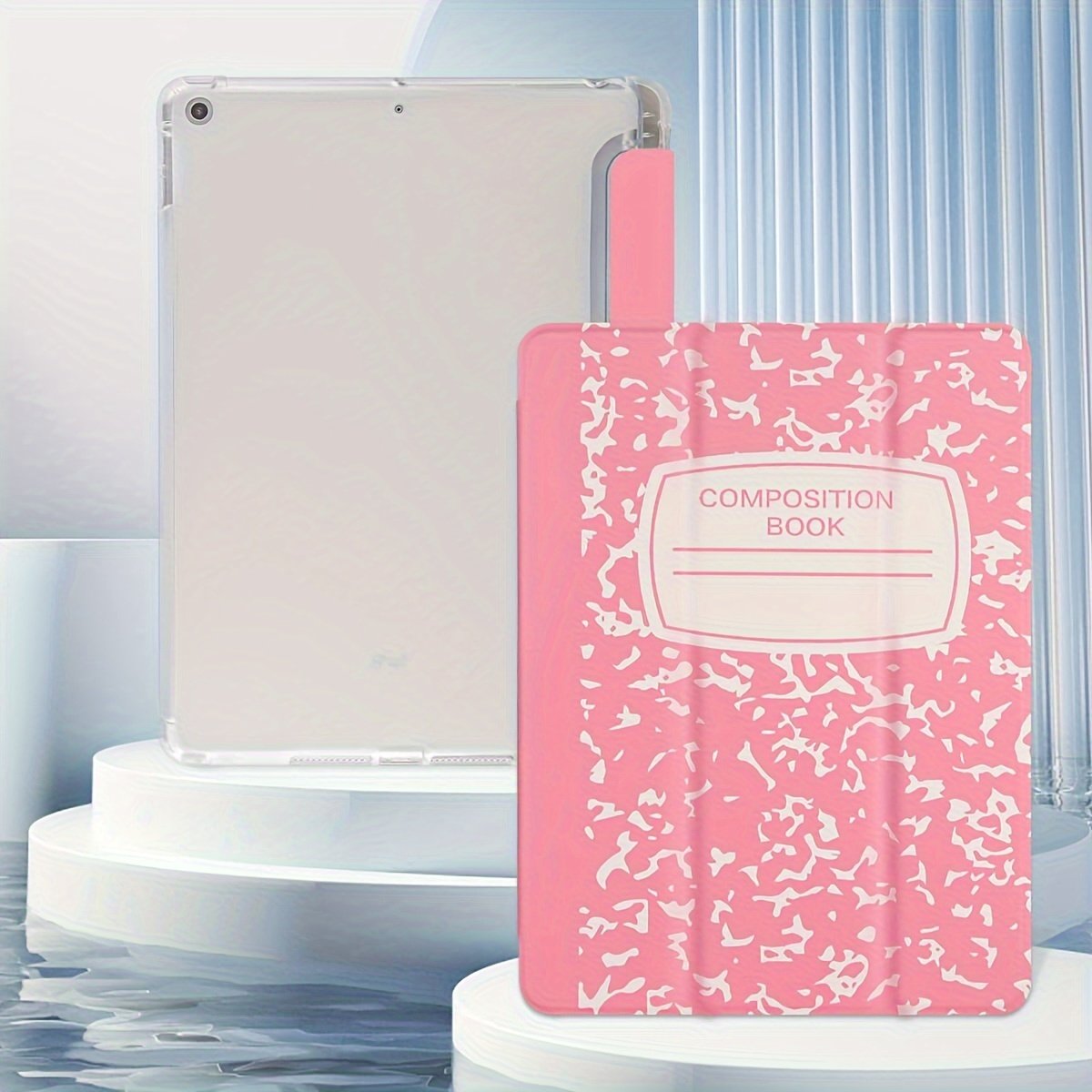 Notebook Pattern Case For Tablet, Wear-resistant Magnetic Suction Automatic Sleeping Wake Three-fold Two Stand Modes, New Literary Style Protective Cover, Suitable For Ipad Mini4/5/mini6/9.7/10.2/10.5/10.9/11/10 Generation Models. Pen Not Included