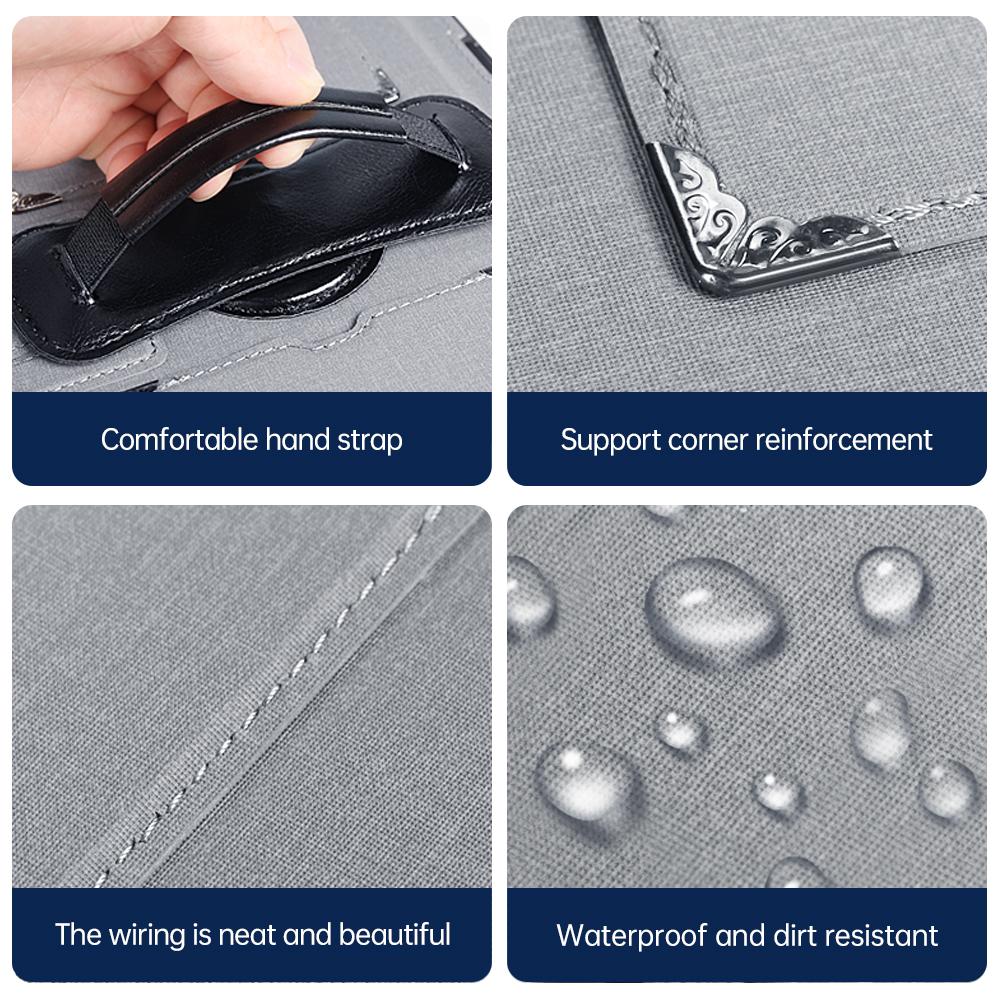 Hand Hold Rotation Waterproof Anti-fouling Fabric Texture Case Cover For iPad Pro Air 4 5 10.9 inch With Pencil Slot Logo Custom