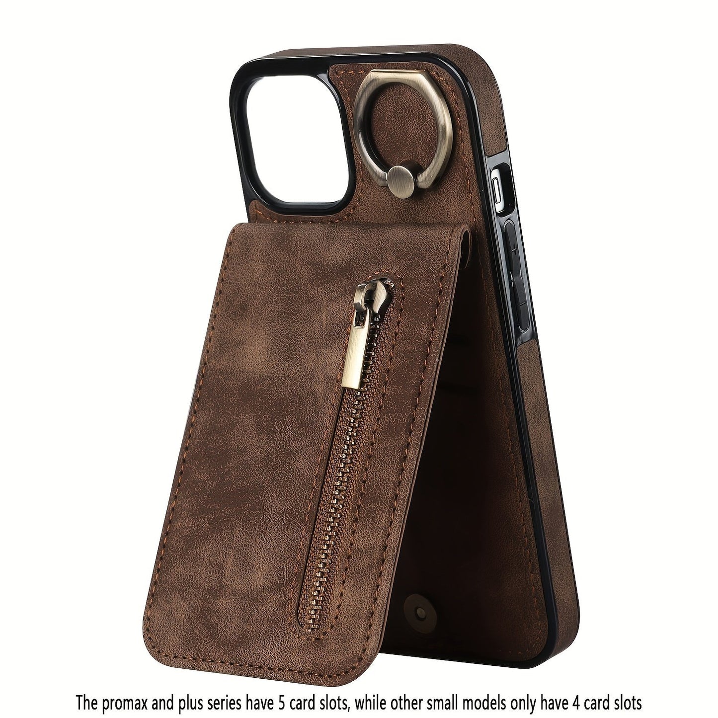 Luxusy Retro Faux Leather Phone Case For IPhone 15/14/13/12/11 Pro Max 13 Mini 12 Mini XS Max XR 7/8 Plus Fashion Upholstered Shockproof Cover With Ring Holder Protect Cover