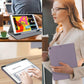 FS FANSONG 10.2 Case for iPad 9th Generation 2021 / 8th Gen 2020 / 7th Gen 2019, Multiple Viewing Angles Business Folio Protective Cover with Pencil Holder Auto Sleep/Wake Purple