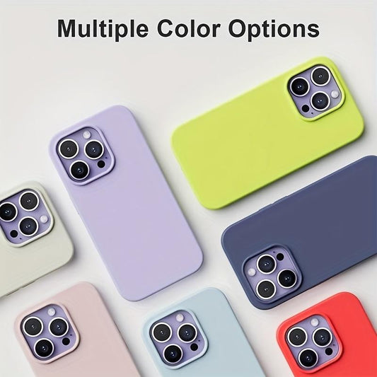 Liquid Silicone Phone Case With Microfiber Lining For IPhone 14 13 12 11 Pro MAX Mini XR X XS Plus