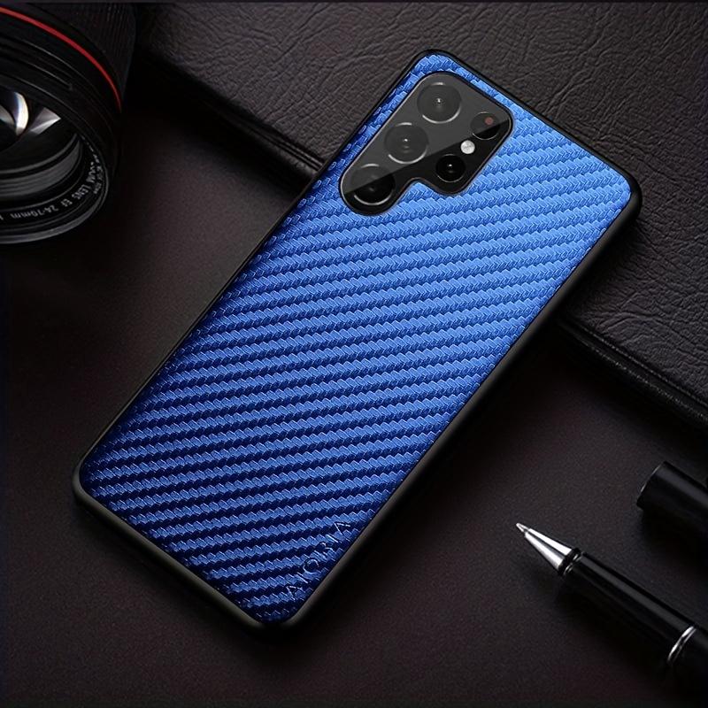 Carbon Fibre Shockproof Slim Case For Samsung Galaxy S23 S22 S21 FE Plus Ultra Non-Slip Full Body Protective Phone Case