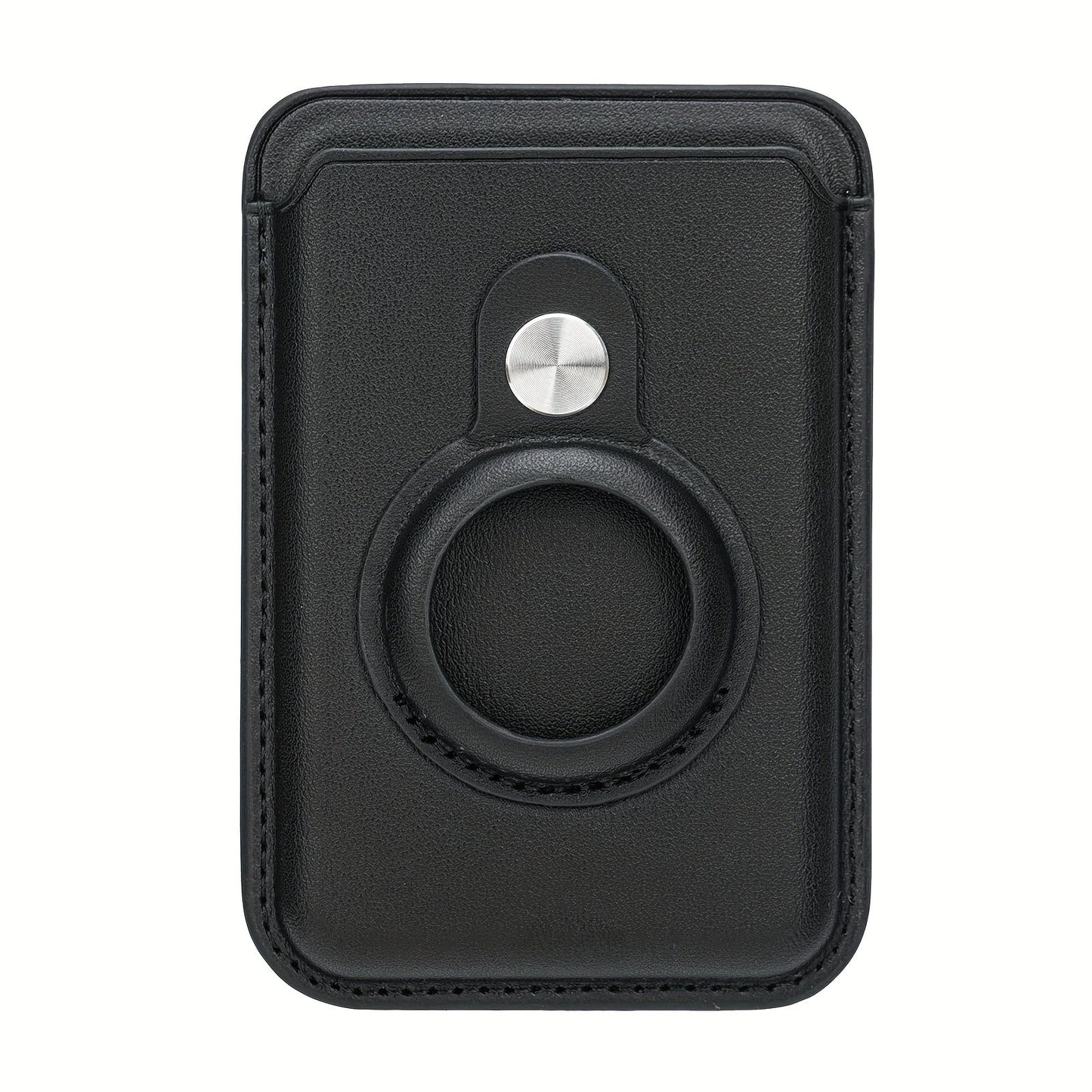Magnetic Artificial Leather Card Holder Wallet Built In AirTag Pocket For IPhone 15 14 Plus 13 12 Pro Max Anti-Lost