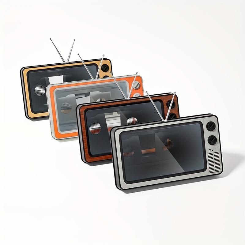 Retro TV Mobile Phone Screen Amplifier - Desktop Bracket for Students, Lazy Viewing, and Magnification