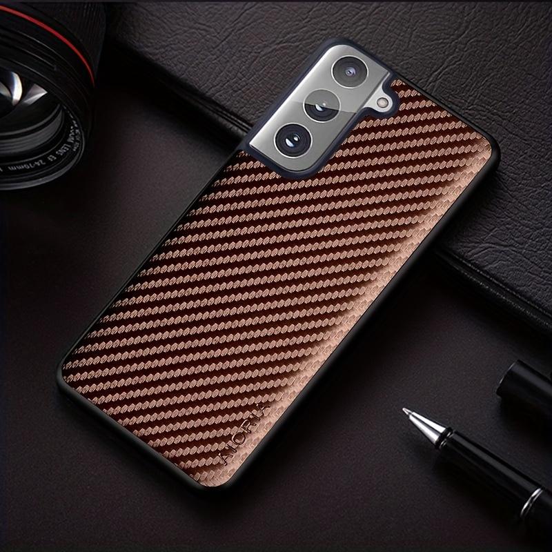 Carbon Fibre Shockproof Slim Case For Samsung Galaxy S23 S22 S21 FE Plus Ultra Non-Slip Full Body Protective Phone Case