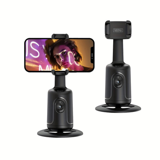 Smart Selfie Stick with Auto Tracking Phone Holder and 360 Rotation for Fast Face and Object Tracking - Perfect for Video Vlog and Live Streaming