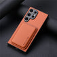 2-in-1 Card Holder With Card Leather Pattern Phone Case For Samsung S22 S23 S24 S24Plus S24Ultra