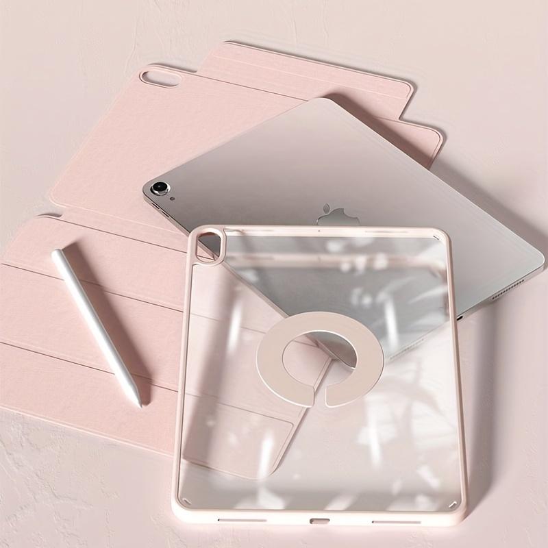 For IPad Case Transparent Acrylic Material Bending Resistant Detachable 720° Rotation TPU Silicone Soft Edge Case For IPad 2022 M2 Pro 11 Ipad 10.2 Inch Ipad 7th 8th 9th Generation 2021 Case Can Be Adsorbed On The Refr