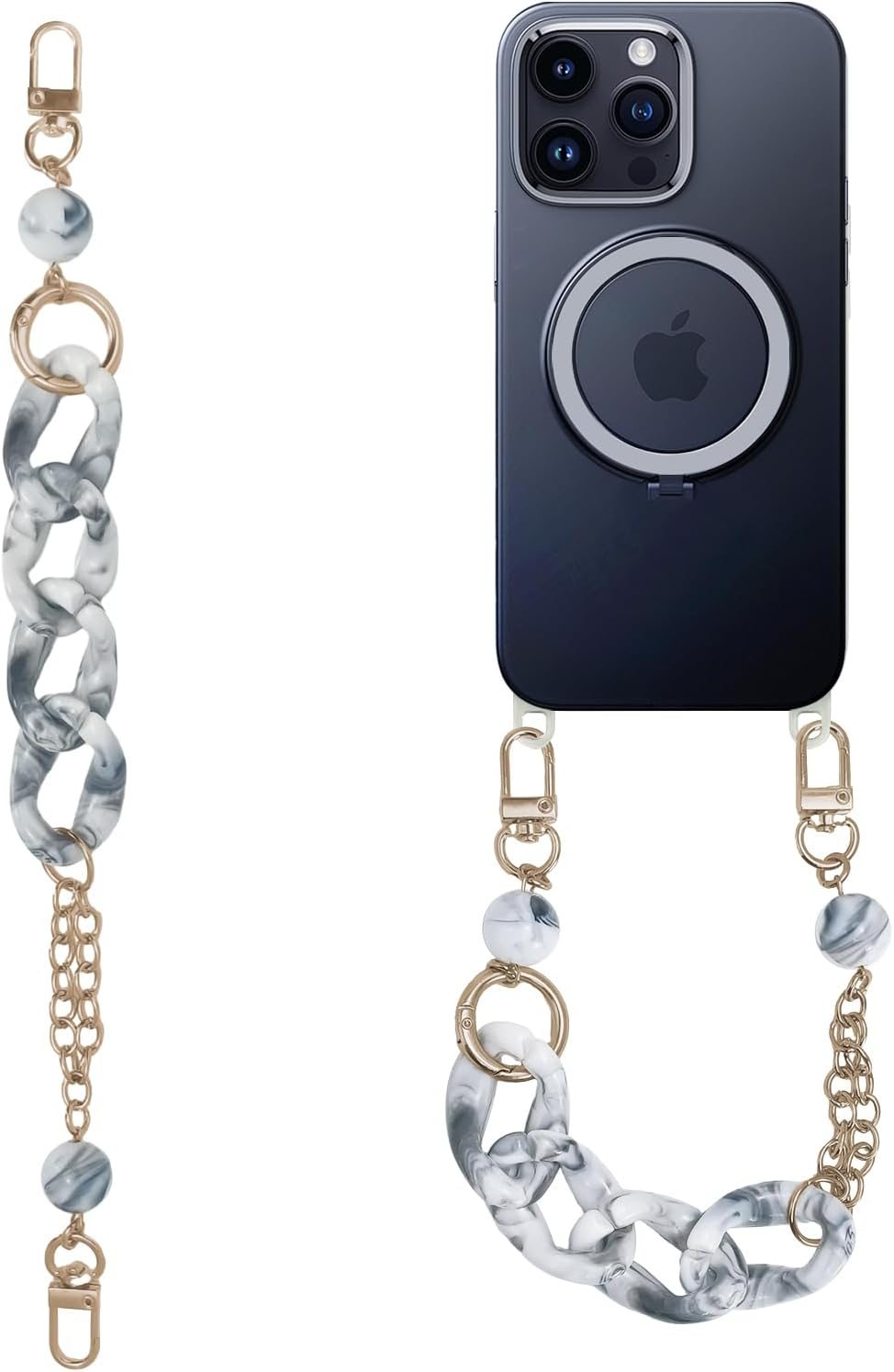 Diamond Wrist Strap Phone Lanyard Rhinestone Bling Glitter Lanyard With Phone Tether Tab Phone Wristlet Strap