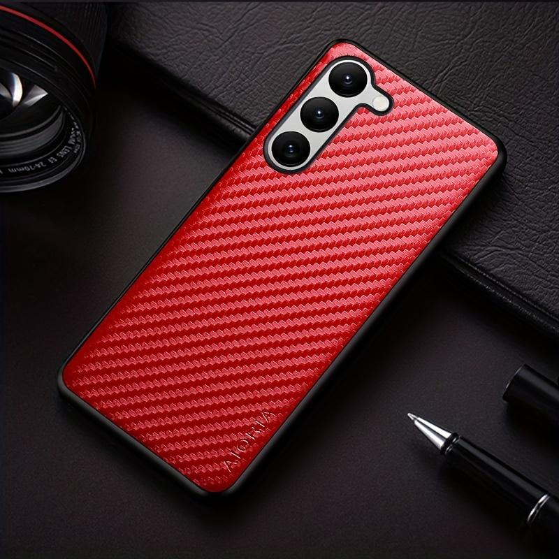 Carbon Fibre Shockproof Slim Case For Samsung Galaxy S23 S22 S21 FE Plus Ultra Non-Slip Full Body Protective Phone Case