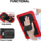 Samsung Galaxy Tab A 10.1 Case 2016 SM-T580/T585 Cover with Pencil Holder,Galaxy Tab T580/585 2016 PU Leather Case for Girl,Auto Wake/Sleep,Red (Black) (Black)