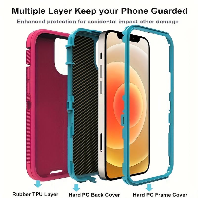 For IPhone 15/15 Pro/Plus/Promax/Ultra Case, Heavy Duty Drop Protection, Full Body Rugged Shockproof Dustproof 3 Layers Rugged Protective Phone Case