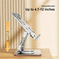 Aluminum Tablet Stand with 360-Degree Rotation and Adjustable Holder for Mobile Phones - Multifunctional Desktop Stand for Comfortable Viewing