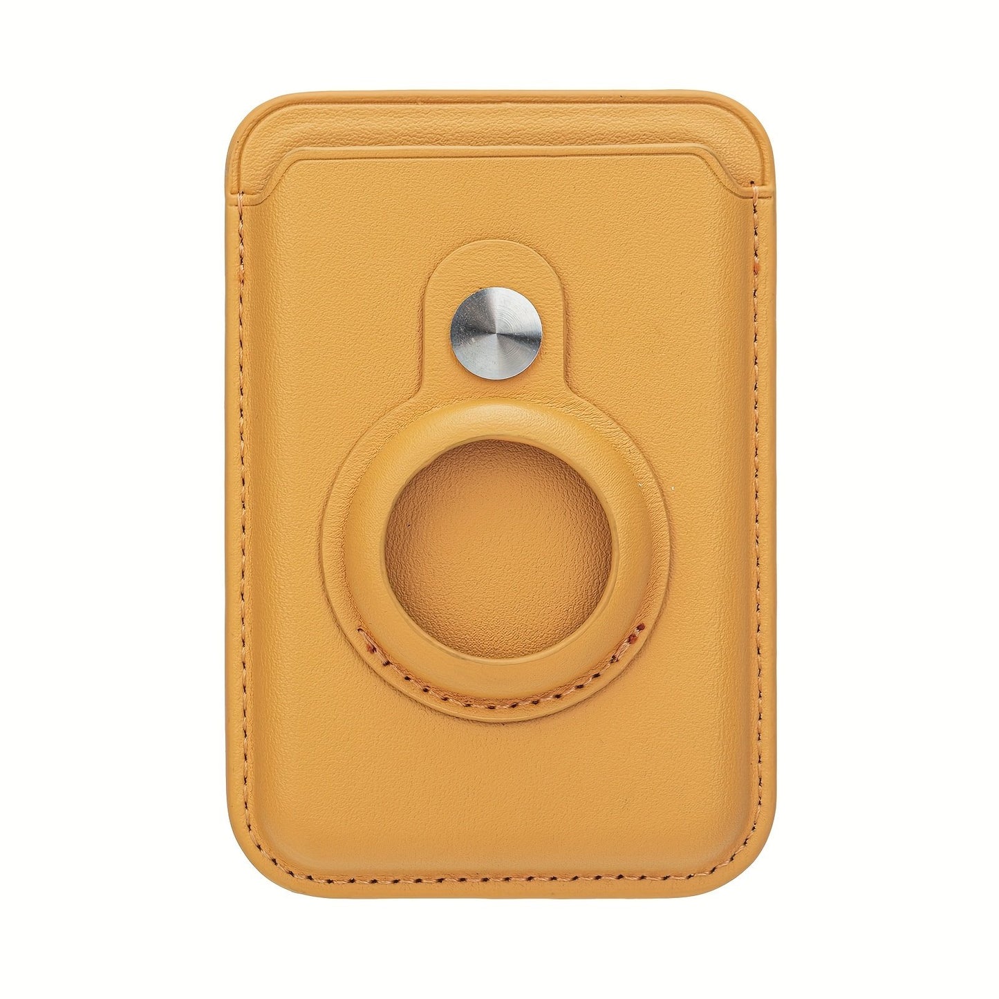 Magnetic Artificial Leather Card Holder Wallet Built In AirTag Pocket For IPhone 15 14 Plus 13 12 Pro Max Anti-Lost