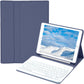 Keyboard Case for iPad Air 1/Air 2/Air 3/Air 4/Air 5, iPad 5th/6th/7th/8th/9th/10th Generation, iPad Pro 12.9 Inch 2020/2021/2022, iPad Pro 11 Inch 2018/2020/2021/2022 with Pen Holder - Soft TPU Back Cover with Magnetically Detachable Wireless BT Keyboard
