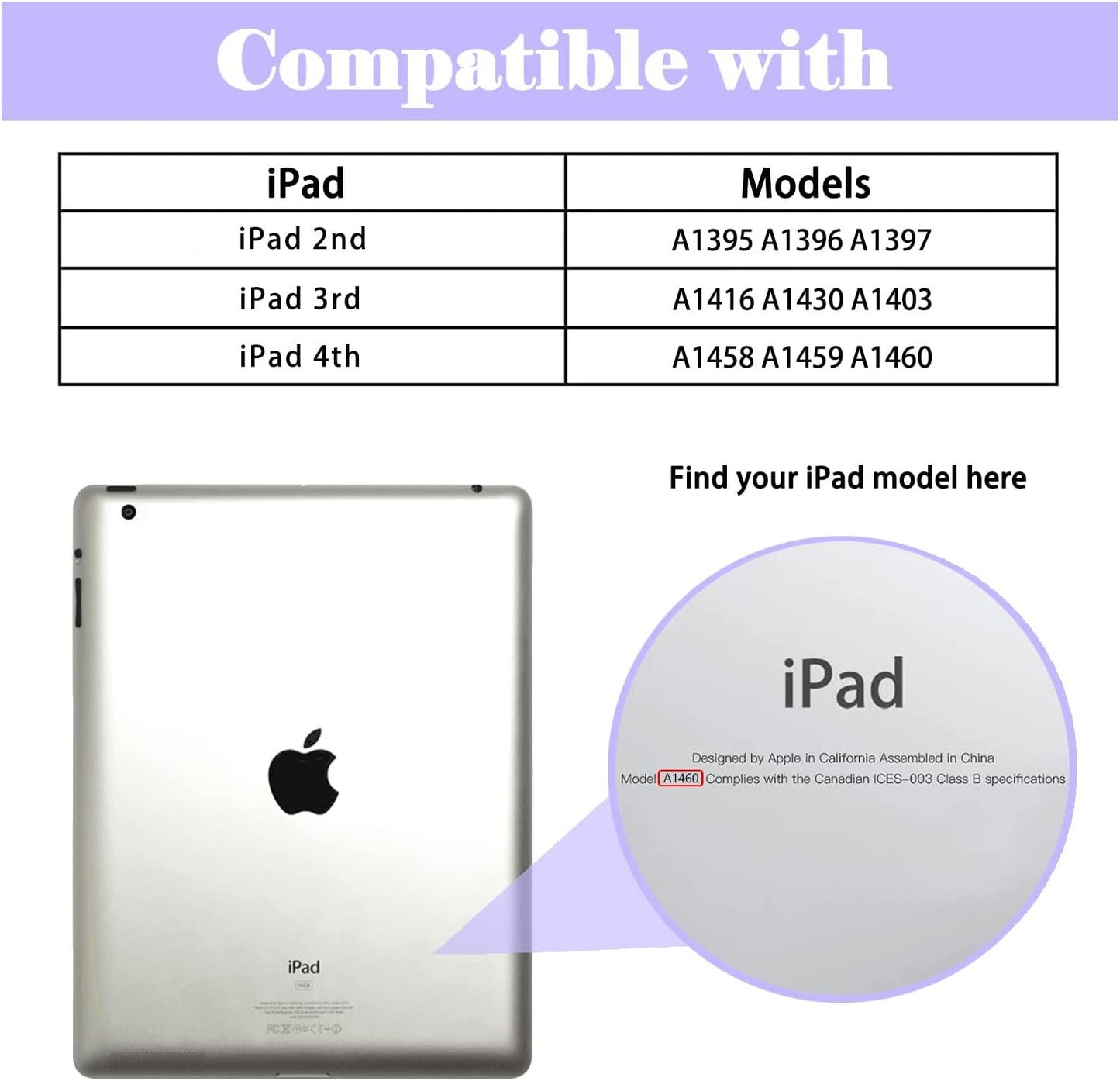 FS FANSONG Case for iPad 2nd 3rd 4th,iPad 2011/2012 9.7 inch Magnetic Closure Gillter PU Leather Smart Cover Flip Shockproof Slim Bifold Stand Features Accessories for Apple 2 3 4