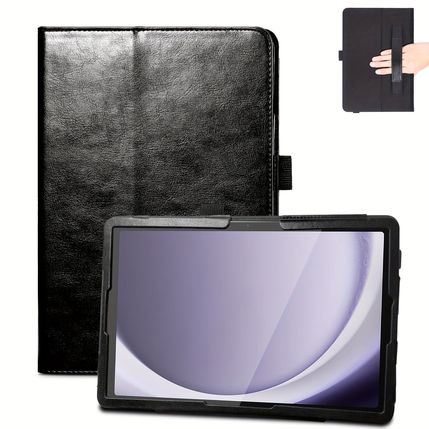 Case For Samsung Galaxy Tab A9+/A9 Plus 11 Inch 2023 Model (SM-X210/X216/X218), Premium Pu Leather Folio Cover With S Pen Holder & Hand Strap With Auto Wake/Sleep, (Note: Only Fits This Model Of Case, Tablet And Pen Not Included)