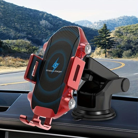 1pc Wireless Car Charger, 15W Fast Charging Car Mount, Automatic Clamping, Dashboard Vents, Phone Bracket Compatible With IPhone 13/13 Pro/12/12 Pro/ 11/11 Pro/XR/Xs Max/XS/X/8, For Samsung S21/S20/Note10, Etc