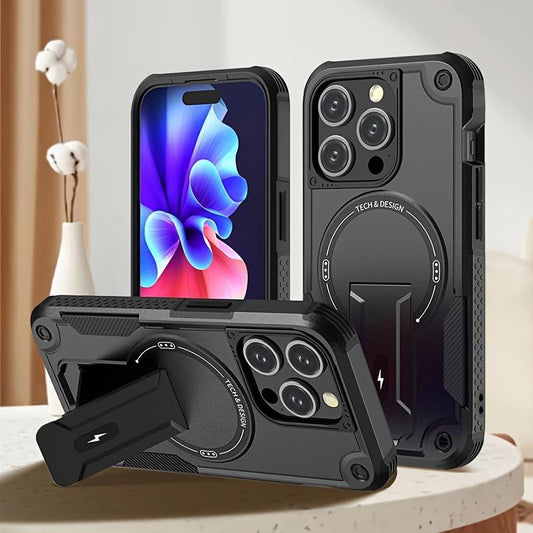 The new stylish invisible stand anti-drop phone case supports wireless charging For iPhone13/13 Pro Pro Max/iPhone 14/14 Pro Pro Max/Phone15/15 Pro Pro Max