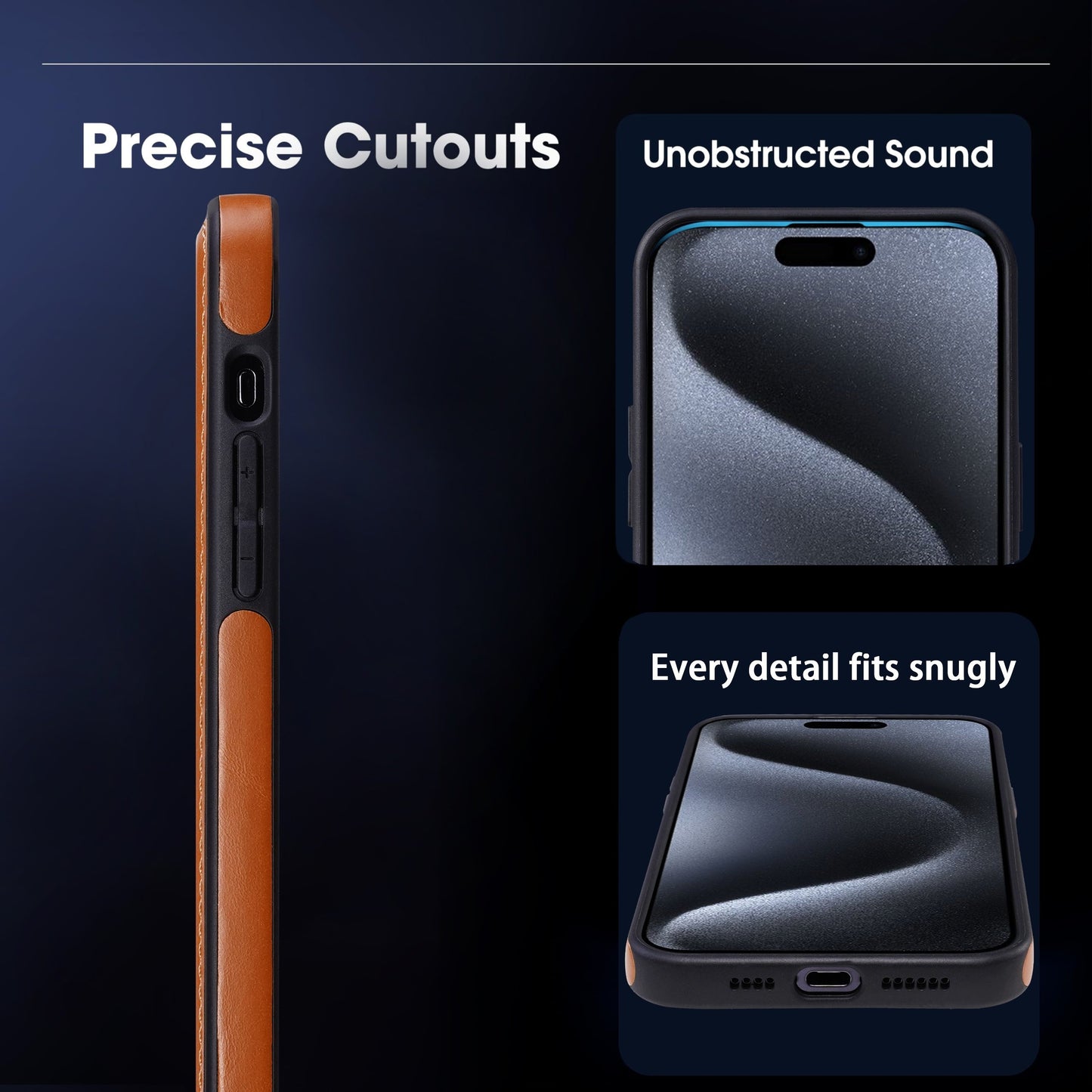 Magnetic Ring Stand Designed For IPhone Case |       Protective Faux Leather Case | Compatible With Wireless Magnetic | For Men Woman