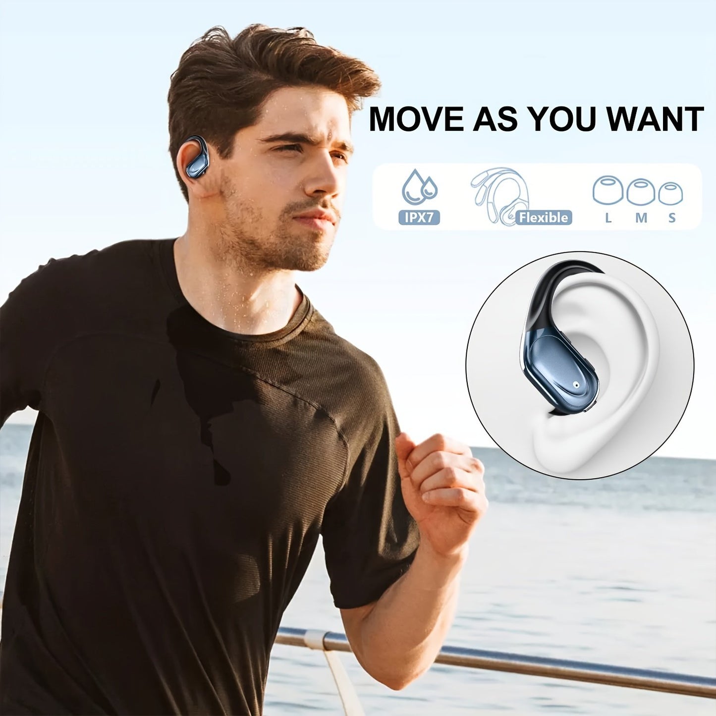 Noise Cancelling IPX7 Waterproof Wireless Earphones With Charging Case Charging Display For Android/IOS Smartphones