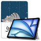Colour printing Flip PU Tablet Cases Leather Smart For ipad air 13 Pro 13 2024 Design Case with Pencil Holder