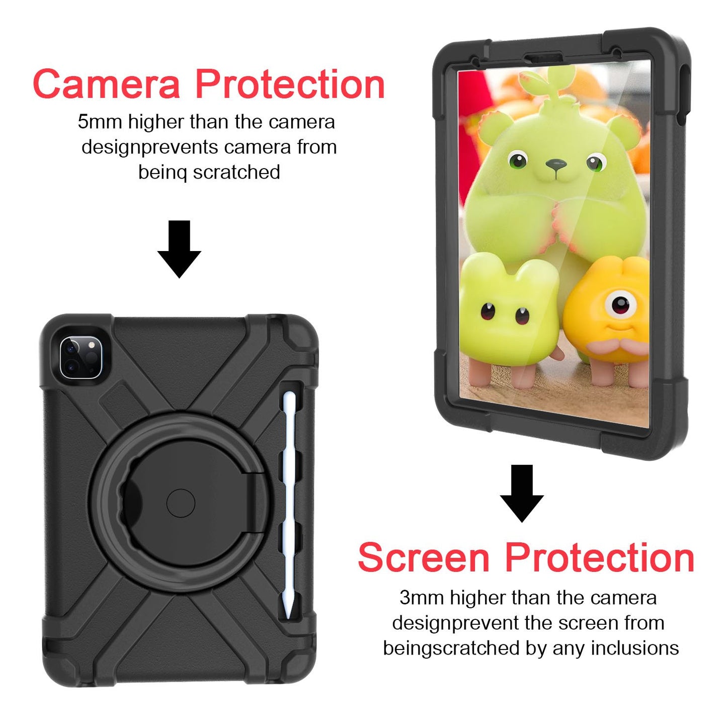 Heavy Duty Rugged Tablet Case For Ipad Pro 11 12.9 2021 2022 10.2 10.9 11 Inch Case 8th 9th 10th Generation Case Air Mini 4 5 6