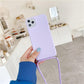 Crossbody Necklace Strap Lanyard Cord Silicone Phone Case For IPhone 14, 13, 12 Pro Max, 11 Pro Max, Plus Cover