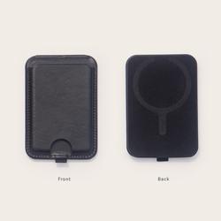 Custom Business Slim Desktop Magnet Leather Card Phone Stand Holders Wallet For Men