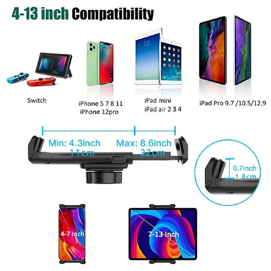Universal 360 Car Cup Holder Tablet Automobile Mount Cradle For Apple For IPad Pro 12.9 Air 2019 Mini 4 For Samsung Tab S7 Plus 12.4
