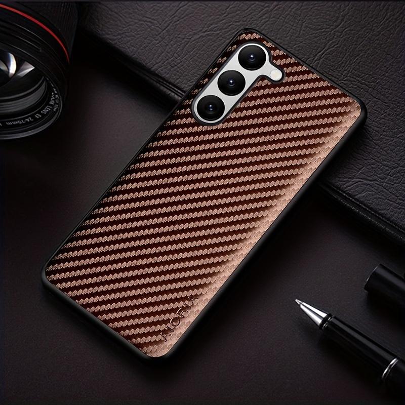 Carbon Fibre Shockproof Slim Case For Samsung Galaxy S23 S22 S21 FE Plus Ultra Non-Slip Full Body Protective Phone Case