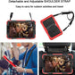 Samsung Galaxy Tab A 10.1 Case 2016 SM-T580/T585 Cover with Pencil Holder,Galaxy Tab T580/585 2016 PU Leather Case for Girl,Auto Wake/Sleep,Red (Black) (Black)