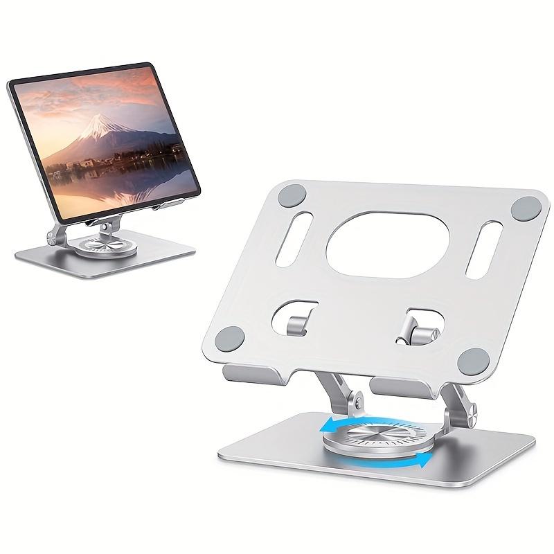 Aluminum Tablet Stand with 360-Degree Rotation and Adjustable Holder for Mobile Phones - Multifunctional Desktop Stand for Comfortable Viewing