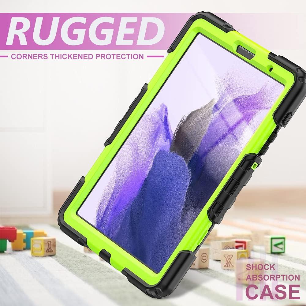 Samsung Galaxy Tab A7 Lite Case 8.7 inch 2021(SM-T220/T225/T227), with Screen Protector Pencil Holder Kids Shockproof Silicone Cover 360 Stand Hand Strap for Galaxy Tablet A7 lite,Purple