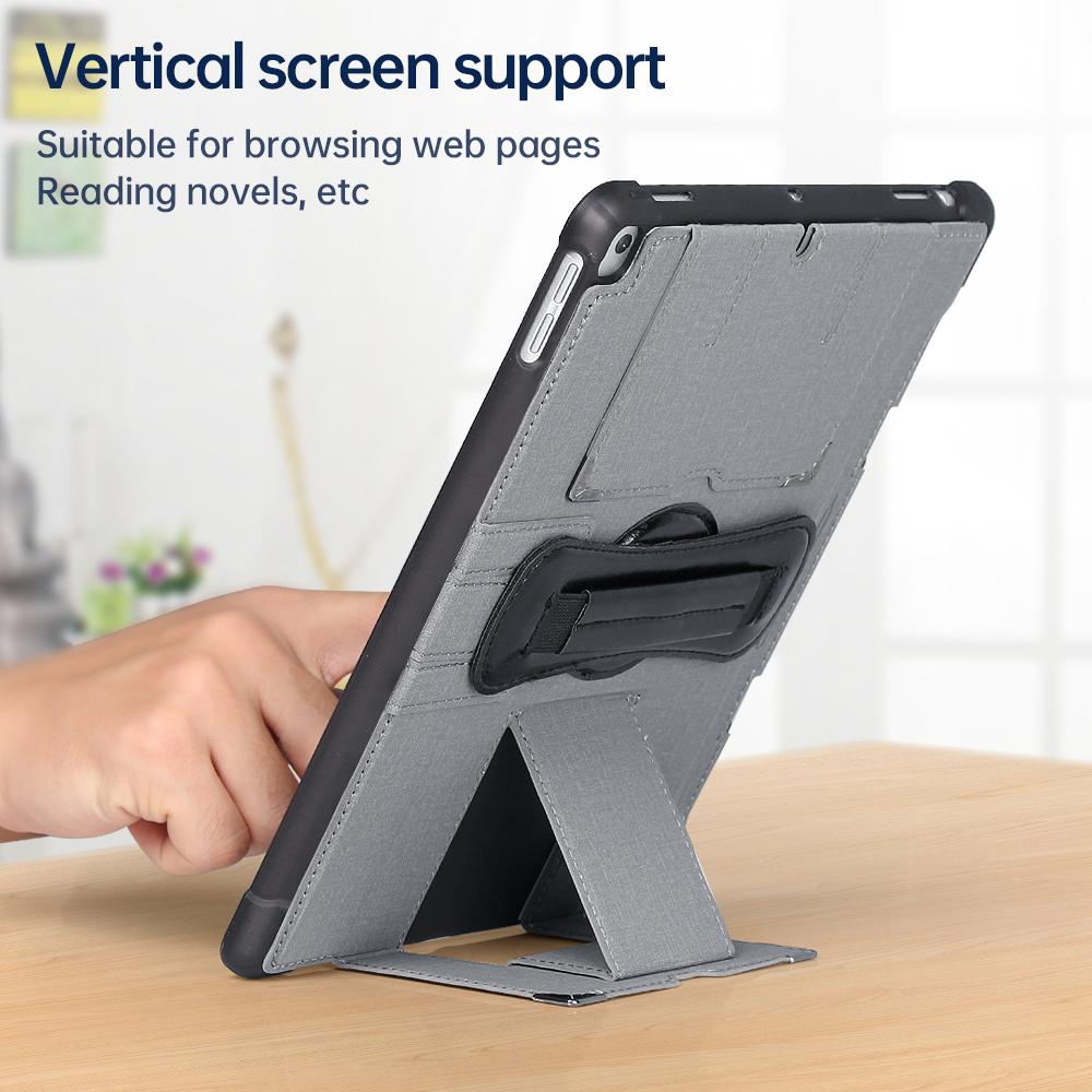 Hand Hold Rotation Waterproof Anti-fouling Fabric Texture Case Cover For iPad Pro Air 4 5 10.9 inch With Pencil Slot Logo Custom