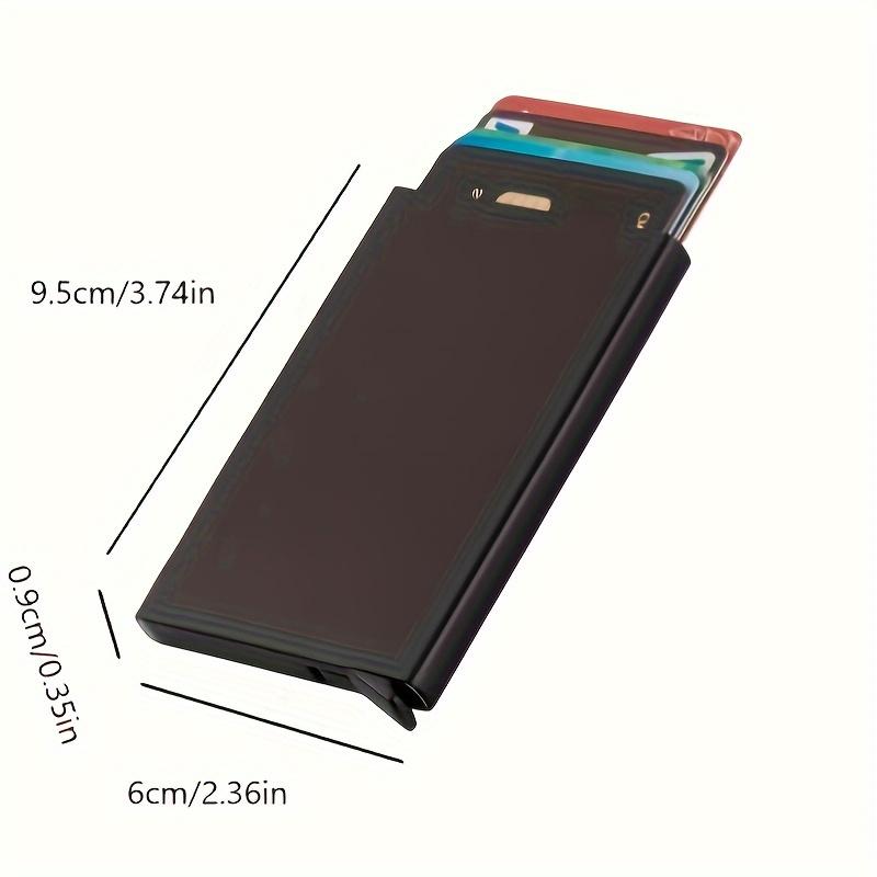 1pc Men's Automatic Pop-up Card Holder, Aluminum Alloy, ID Card Holder, Card Cover, New Metal Money Clip, Anti-demagnetization