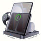 Foldable 3 In 1 Wireless Charger For Samsung Galaxy Z Fold 5 4 Flip 4 S23 S21 NOTE Series 3 In 1 Fast Charging Station For Galaxy Watch 6/5/4/3 Series Active 1/2 Galaxy Buds2 Pro Live