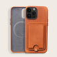 Custom Business Slim Desktop Magnet Leather Card Phone Stand Holders Wallet For Men