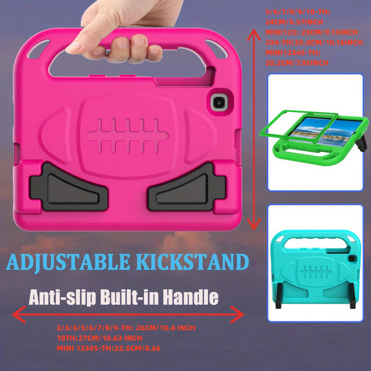 EVA Shockproof Lightweight Case With [Built-in Screen Protector][Adjustable Kickstand][Anti-slip Handle] For IPad 2/3/4/5/6th 9.7"