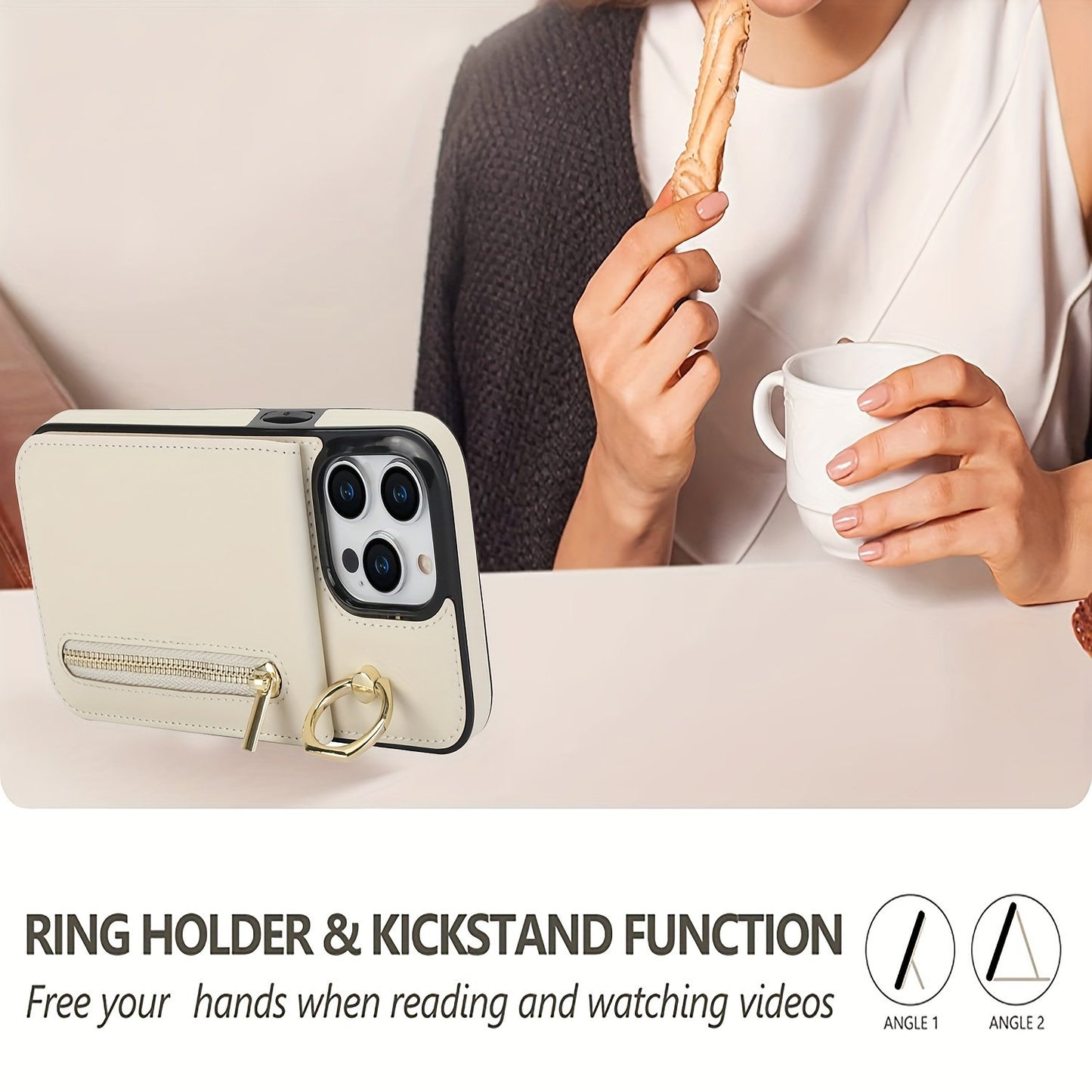 Luxusy Retro Faux Leather Phone Case For IPhone 15/14/13/12/11 Pro Max 13 Mini 12 Mini XS Max XR 7/8 Plus Fashion Upholstered Shockproof Cover With Ring Holder Protect Cover