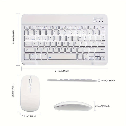 Multicolor Wireless Keyboard Mouse Set, Mini Portable, Silent Keyboard Charging, Suitable For IPad, Tablet, Laptop, Office Computer Keyboard